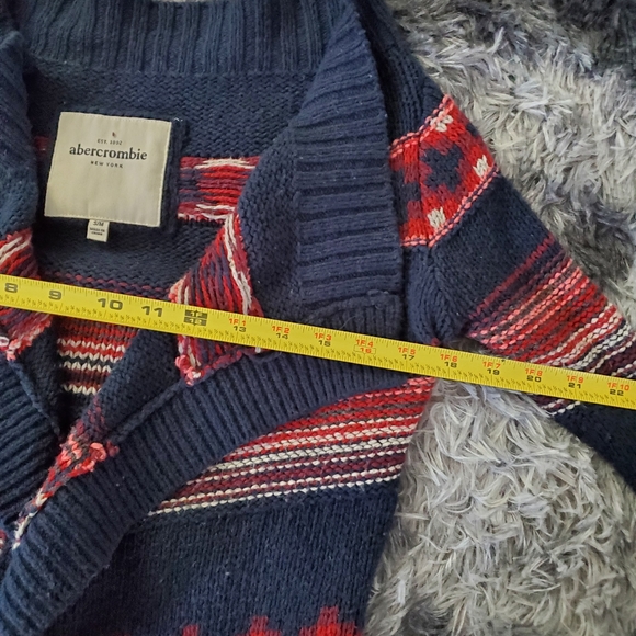 Vintage Abercrombie & Fitch chunky open cardigan S/M - Picture 5 of 8
